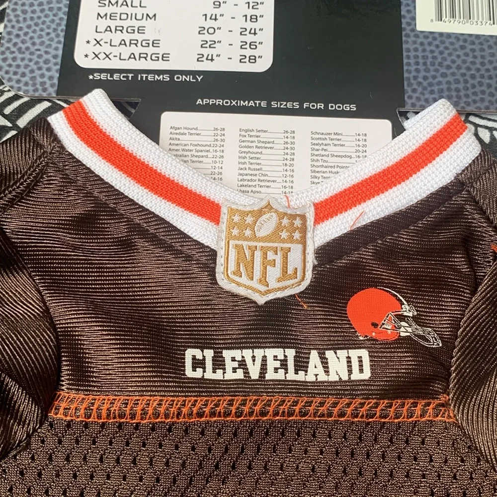 NFL Browns Pet Jersey in Brown and White